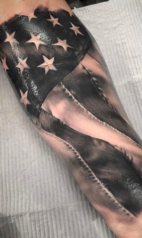 flag tattoo ideas|realistic american flag tattoo.